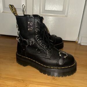 Dr. Martens Black Leather Combat Boots
